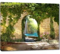 Картина ООО Первое ателье Вид через арку на невероятный водопад 115x96 см ps28561-5