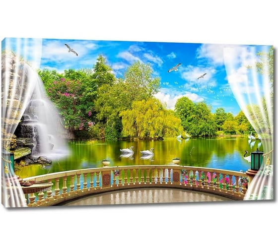 Картина ООО Первое ателье Веранда над озером 35x22 см ps136041-1 1