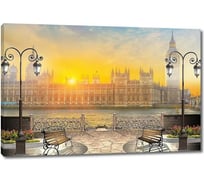 Картина ООО Первое ателье Огненный рассвет у Биг Бена 80x53 см ps28615-4