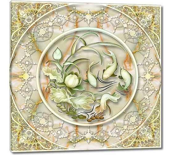 Картина ООО Первое ателье Нефритовые рыбки 115x115 см ps95098-5 1