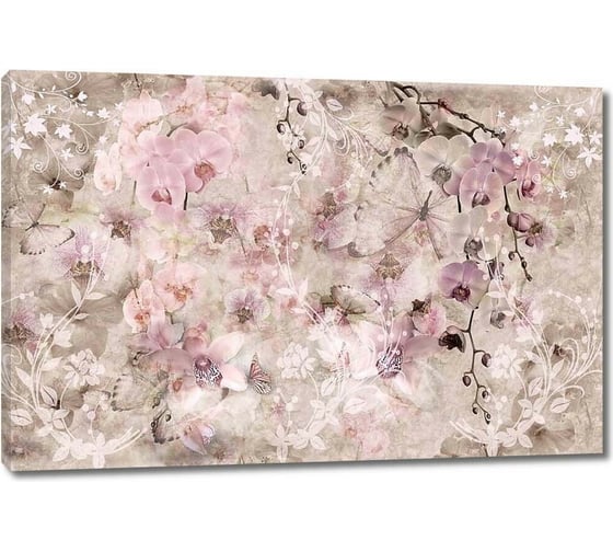 Картина ООО Первое ателье Нежные цветы с узорами 35x23 см ps28589-1 1