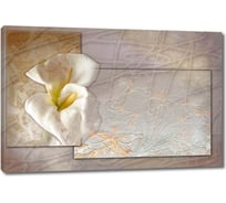 Картина ООО Первое ателье Белые каллы на абстрактном фоне 90x60 см ps28543-2