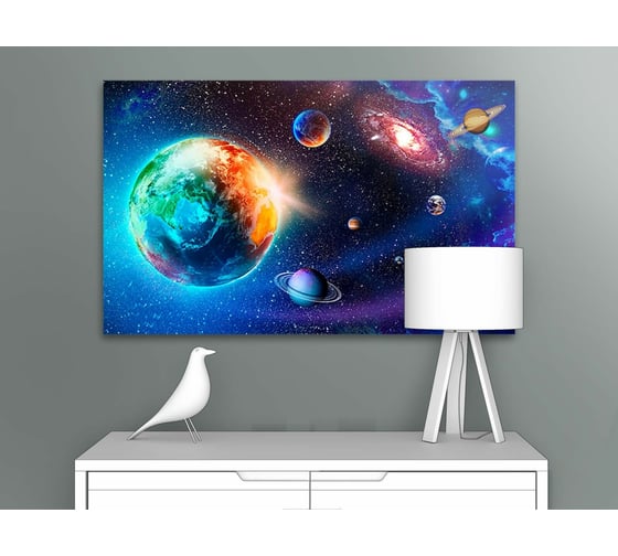 Картина ООО Первое ателье Земля в открытом космосе 80x49 см ps95036-4
