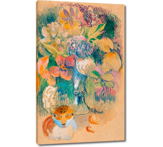 Картина-репродукция ООО Первое ателье Натюрморт с кошкой 60x98 см ps143360-3 1