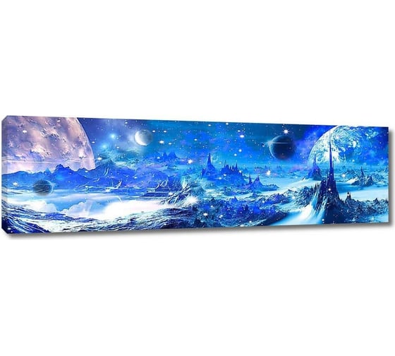 Картина ООО Первое ателье Далекая планета с горами 80x24 см ps95004-4