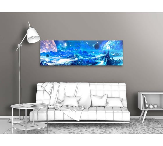Картина ООО Первое ателье Далекая планета с горами 80x24 см ps95004-4