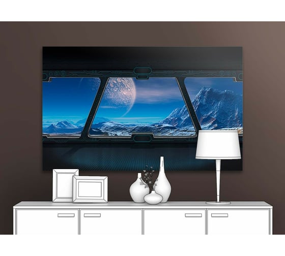 Картина ООО Первое ателье Вид из космического корабля 96x60 см ps95021-2