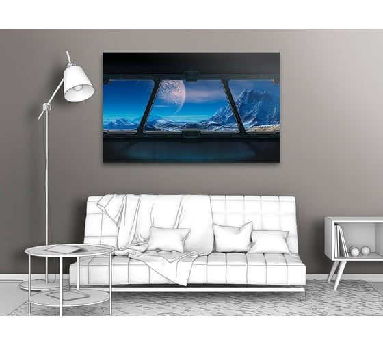 Картина ООО Первое ателье Вид из космического корабля 96x60 см ps95021-2