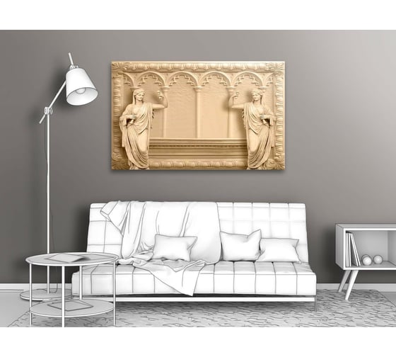 Картина ООО Первое ателье Античные скульптуры на фоне арок 80x50 см ps135985-4