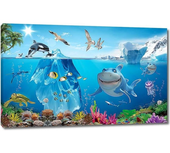 Картина ООО Первое ателье Акула улыбается 60x38 см ps94920-3 1