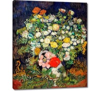 Картина-репродукция ООО Первое ателье Натюрморт с полевыми цветами и розами 60x80 см ps111301-3