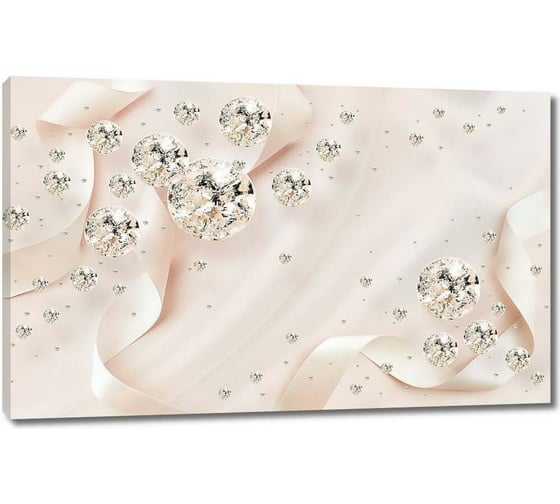 Картина ООО Первое ателье Атласные ленты со стразами 96x60 см ps135980-2 1