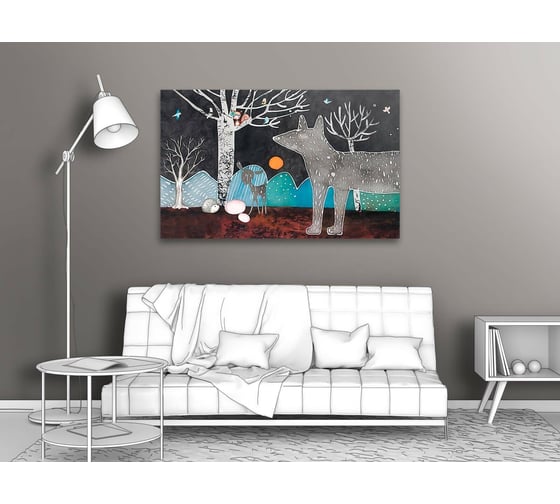 Картина ООО Первое ателье Нарисованный сказочный лес 97x60 см ps94923-2