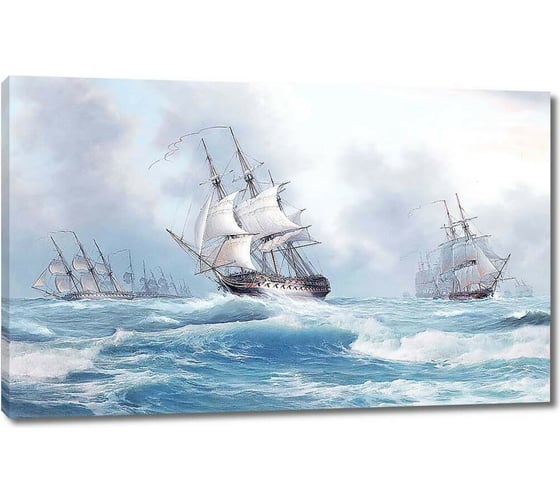 Картина ООО Первое ателье Парусники в открытом море 80x50 см ps94966-4 1