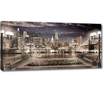 Картина ООО Первое ателье Вид с террасы на ночной город 115x56 см ps28600-5