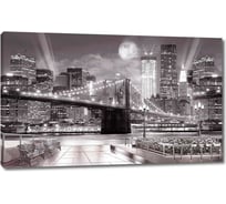 Картина ООО Первое ателье Ночной город в огнях в полнолуние 97x60 см ps28616-2