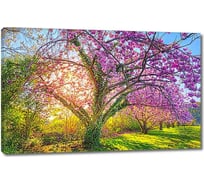 Картина ООО Первое ателье Разноцветное дерево 80x50 см ps95126-4