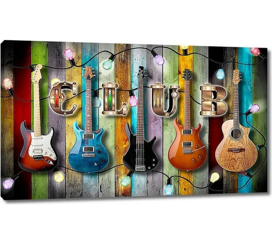 Картина ООО Первое ателье Гитарная стена 35x21 см ps95051-1 1