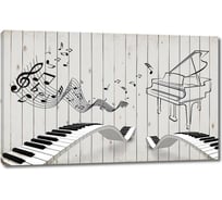 Картина ООО Первое ателье Клавиши на заборе 60x38 см ps95054-3