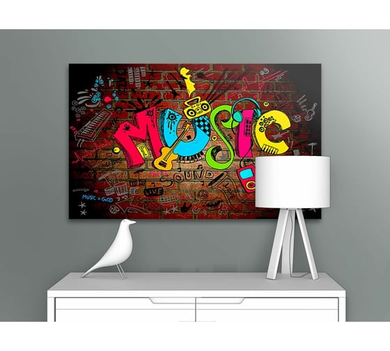 Картина ООО Первое ателье Граффити music 99x60 см ps95045-2