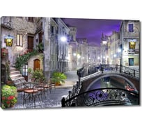 Картина ООО Первое ателье Ночной город с мостиками 80x53 см ps28608-4