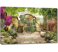 Картина ООО Первое ателье Живописная улица утопающая в зелени 35x23 см ps28590-1