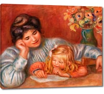 Картина-репродукция ООО Первое ателье Урок письма Габриель и Клод 80x67 см ps110323-4