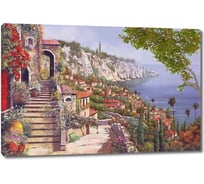 Картина ООО Первое ателье Живописные улочки в городе на горе 90x60 см ps28743-2