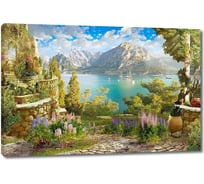 Картина ООО Первое ателье Красивый сад с множеством цветов 115x77 см ps28740-5