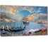 Картина ООО Первое ателье Лодки и корабль в море рядом с городом 35x23 см ps28744-1 1