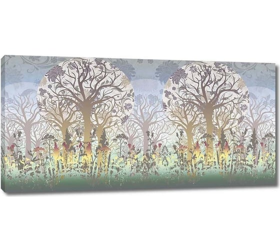 Картина ООО Первое ателье Абстракция с деревьями 35x18 см ps28735-1 1