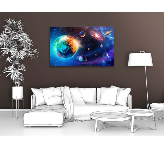 Картина ООО Первое ателье Земля в открытом космосе 115x71 см ps95036-5