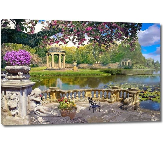 Картина ООО Первое ателье Прекрасная терраса с сказочном парке 80x53 см ps28710-4 1