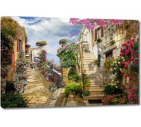 Картина ООО Первое ателье Надвигающийся вечер на цветочной улице 90x60 см ps28732-2