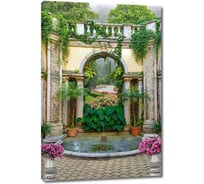 Картина ООО Первое ателье Искусственный пруд во дворе 35x53 см ps28709-1