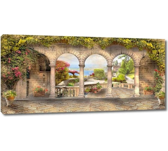 Картина ООО Первое ателье Дорога на террасу с колоннами 60x29 см ps28680-3 1