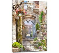 Картина ООО Первое ателье Каменная улочка с лучами солнца 60x90 см ps28663-3