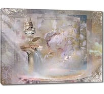 Картина ООО Первое ателье Абстрактная фреска с железным цветком 115x87 см ps28724-5