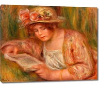 Картина-репродукция ООО Первое ателье Андре в шляпе за чтением 35x28 см ps111143-1