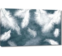 Картина ООО Первое ателье Пушистые перья на темно-сером фоне 115x72 см ps140477-5