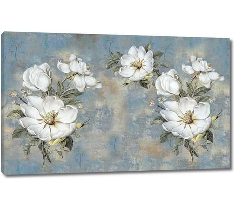 Картина ООО Первое ателье Бутоны на потертой стене 96x60 см ps135983-2