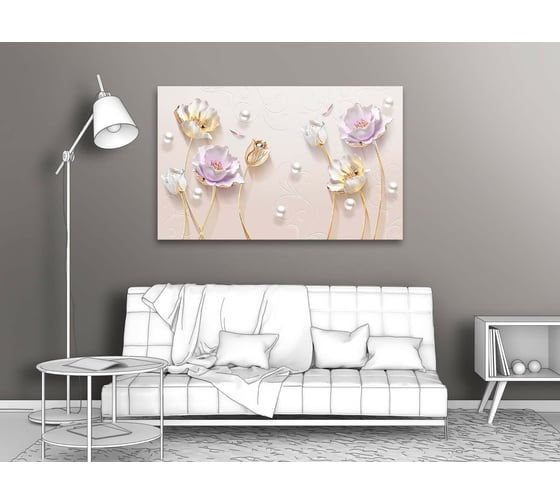 Картина ООО Первое ателье Лотосы и жемчуг 96x60 см ps135981-2