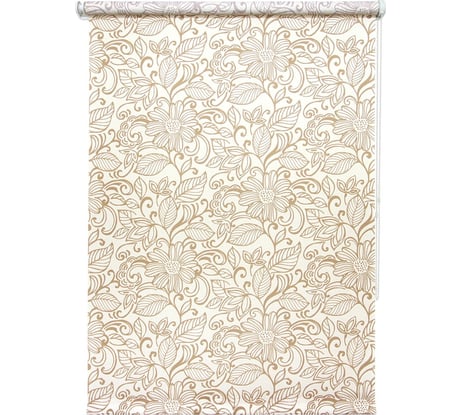 Штора УЮТ Ажур 90x175 см коричневый 2116194