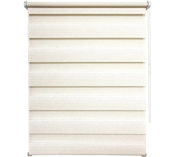 Рулонная штора УЮТ Люрекс день/ночь, 40x160, сливочный 2145180 1