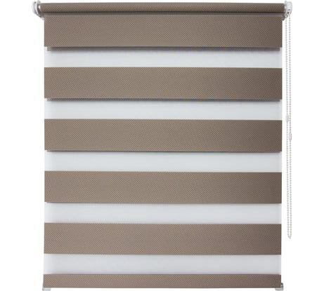 Рулонная штора УЮТ Тиссура день/ночь, 80x160, ореховый 2144590