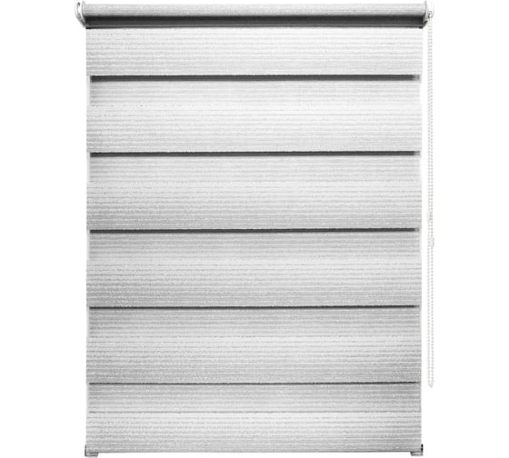 Рулонная штора УЮТ Люрекс день/ночь, 50x160, светло-серый 2145135 1