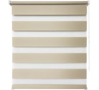 Рулонная штора УЮТ Тиссура день/ночь, 160x160, бежевый 2145838