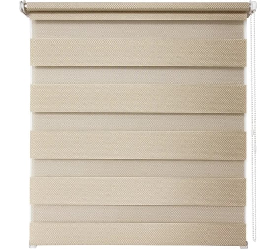 Рулонная штора УЮТ Тиссура день/ночь, 70x160, бежевый 2144579