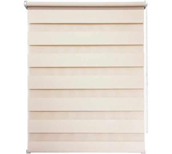 Рулонная штора УЮТ Сальса день/ночь, 60x160, кремовый 2145279