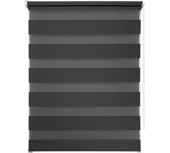 Рулонная штора УЮТ Сальса день/ночь, 60x160, графит 2145195